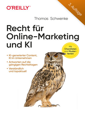 cover image of Recht für Online-Marketing und KI